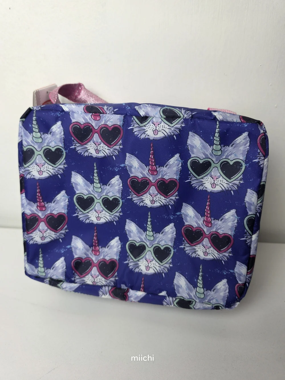 Cute Unicorn Cat Lunch Bag in Purple & Pink Caticorn Lunch Bag